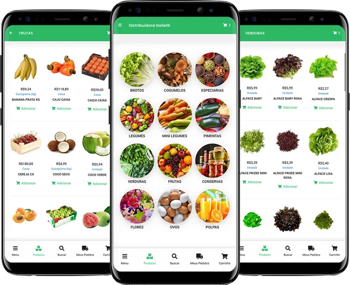 Galietti online produce store app for iOS, Android and Web — developed by Dynamica Soft